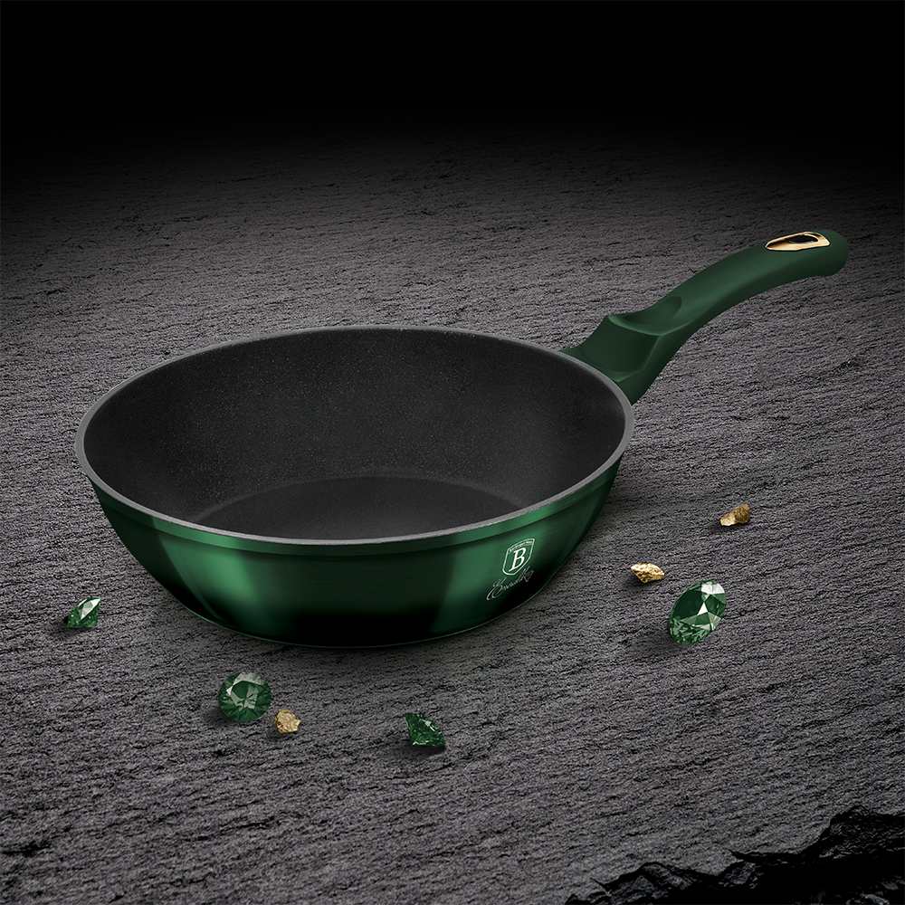 Partially Covered Copper Cooking Pot Between Garlic And Carving