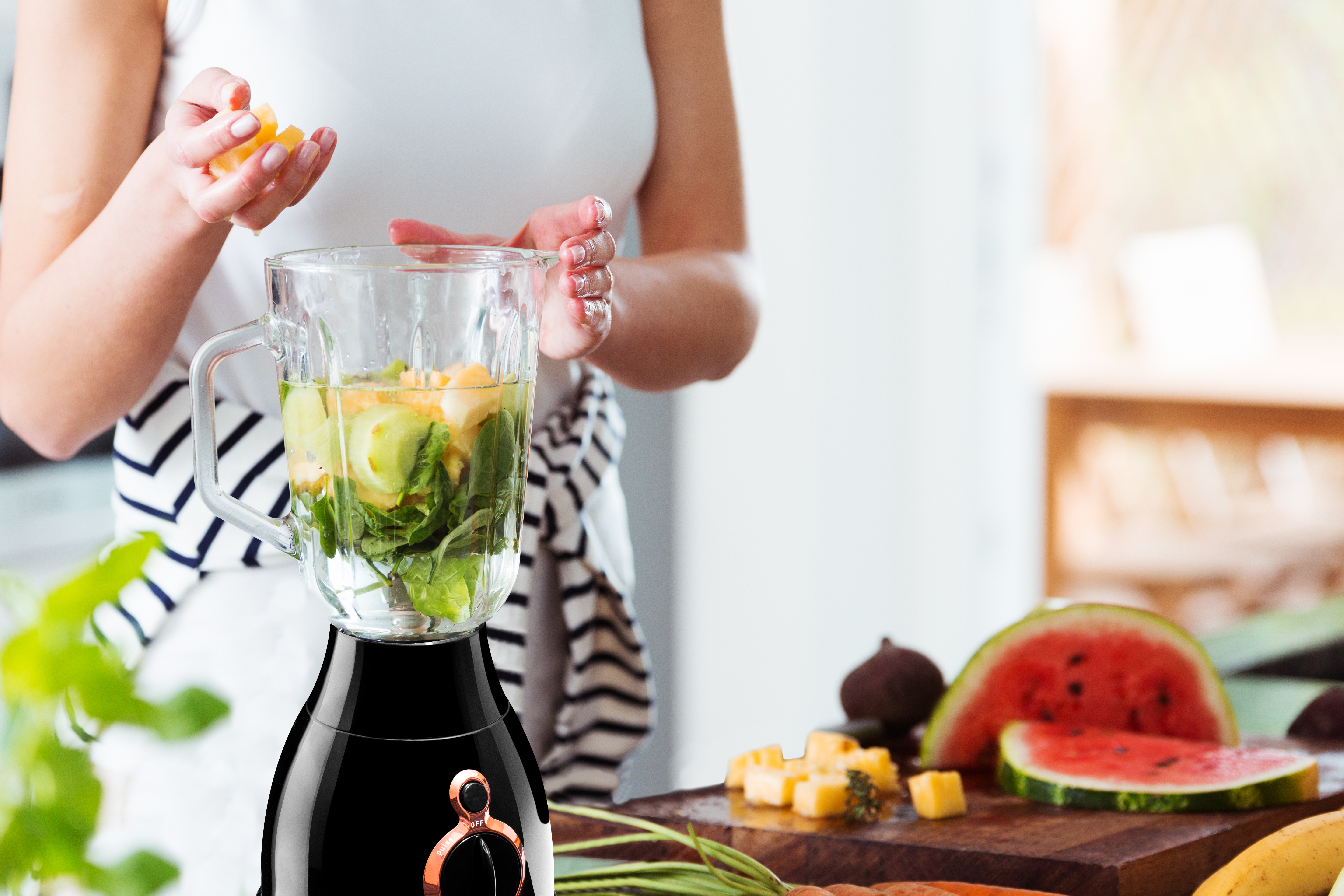 Woman Preparing Energetic Smoothie